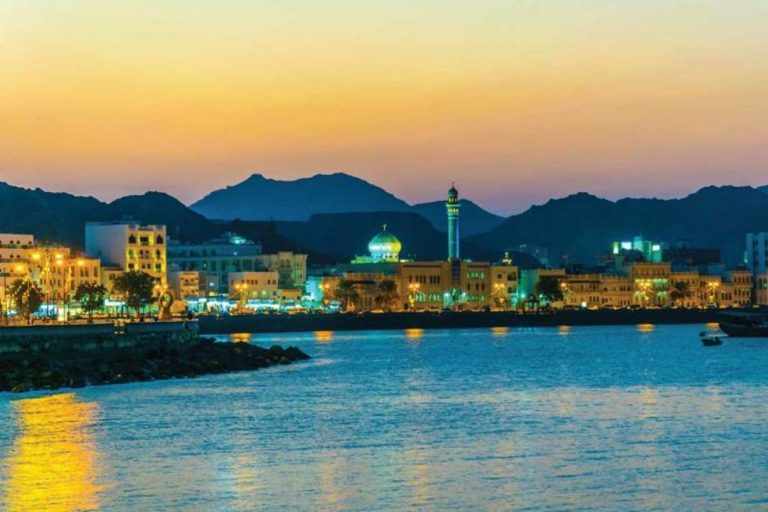 A photo of Muscat by night.